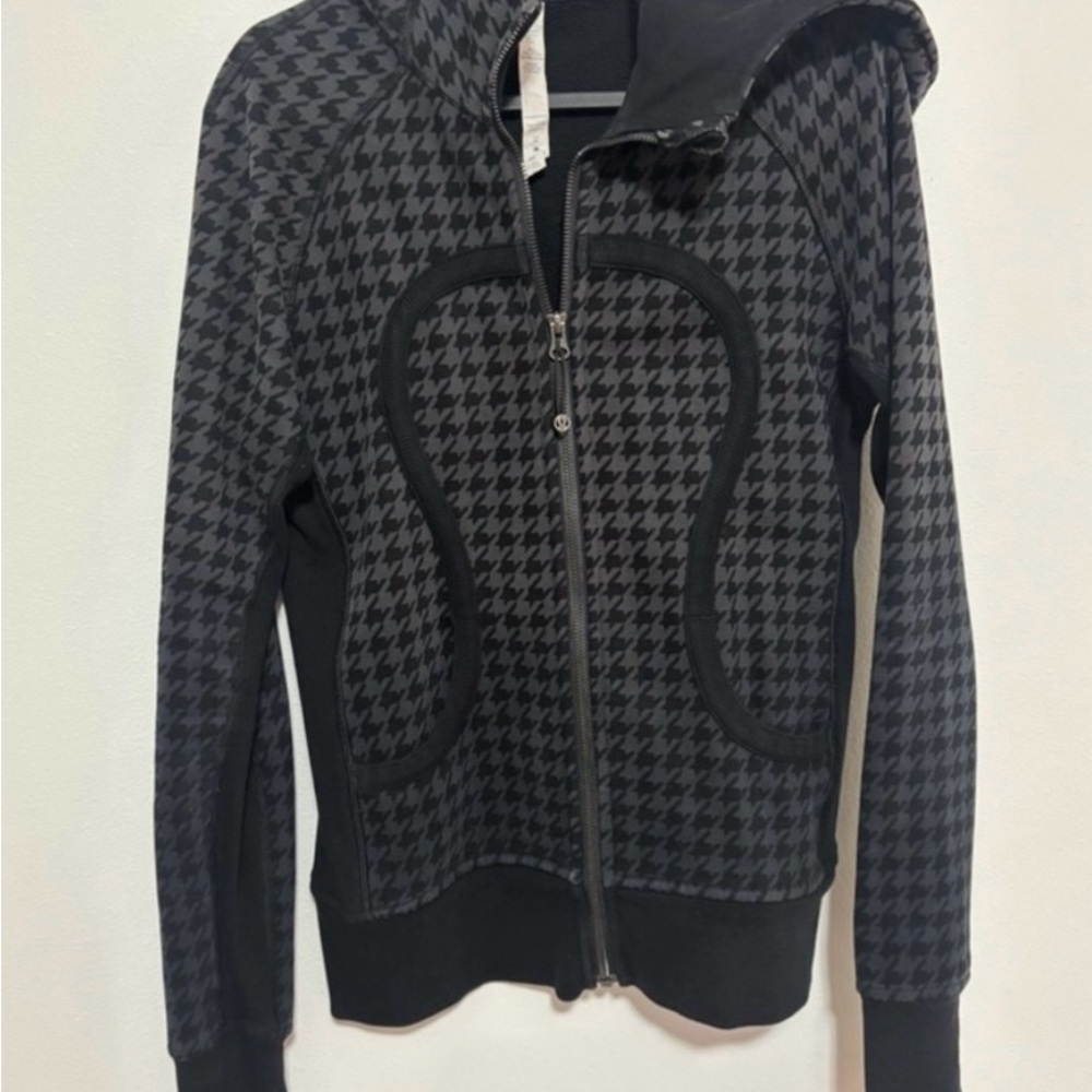 Lululemon Scuba Athletica Black Zip-Up Hooded Jacket size 8